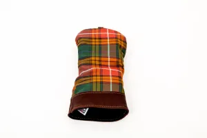 Leather and Wool Tartan Head Cover