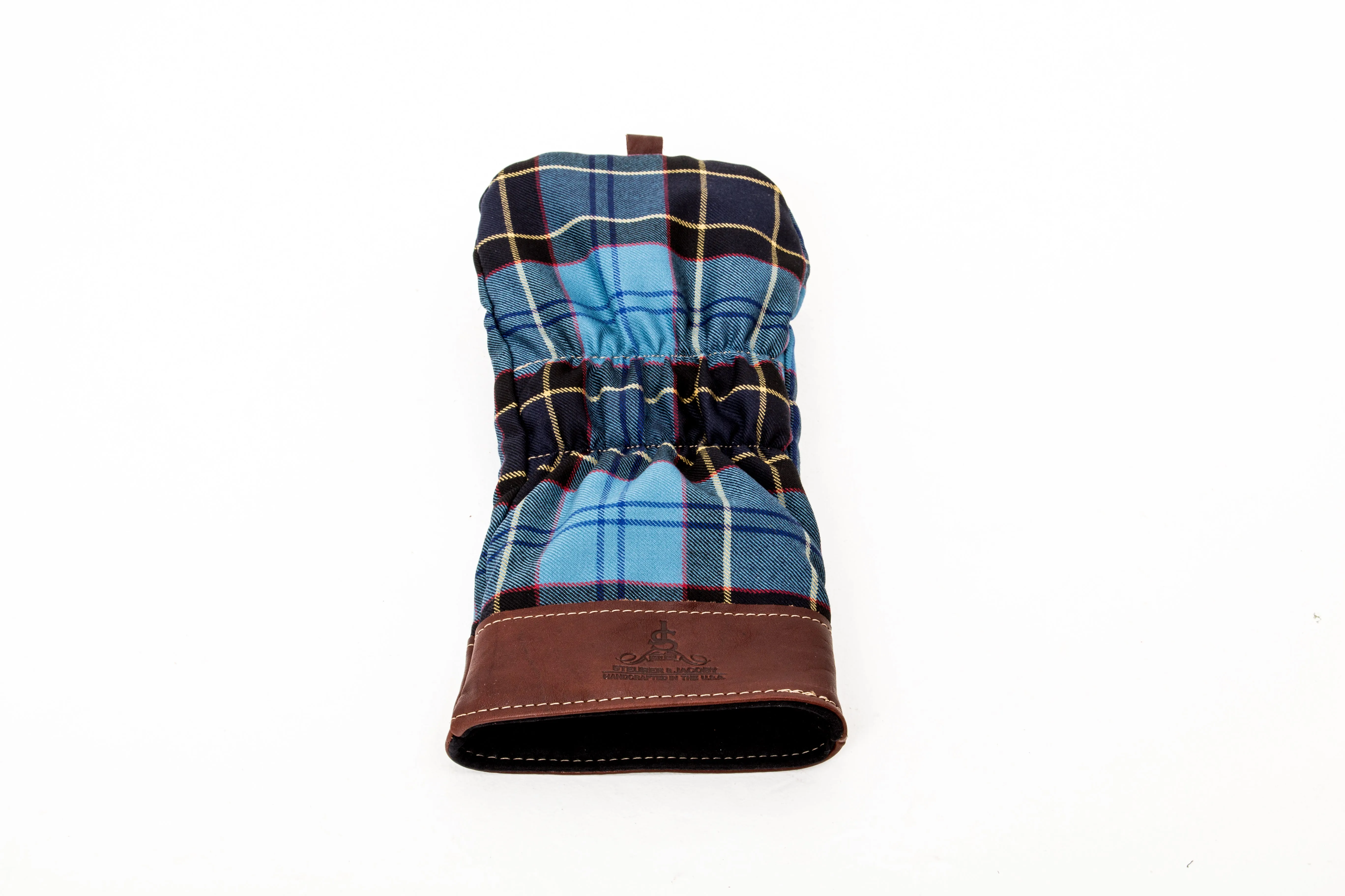 Leather and Wool Tartan Head Cover