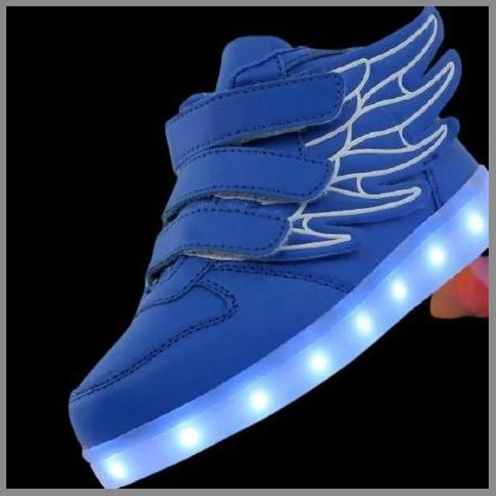 Led Shoes With Flying Straps For Kids - Blue | Kids Led Light Shoes  | Led Light Shoes For Girls & Boys