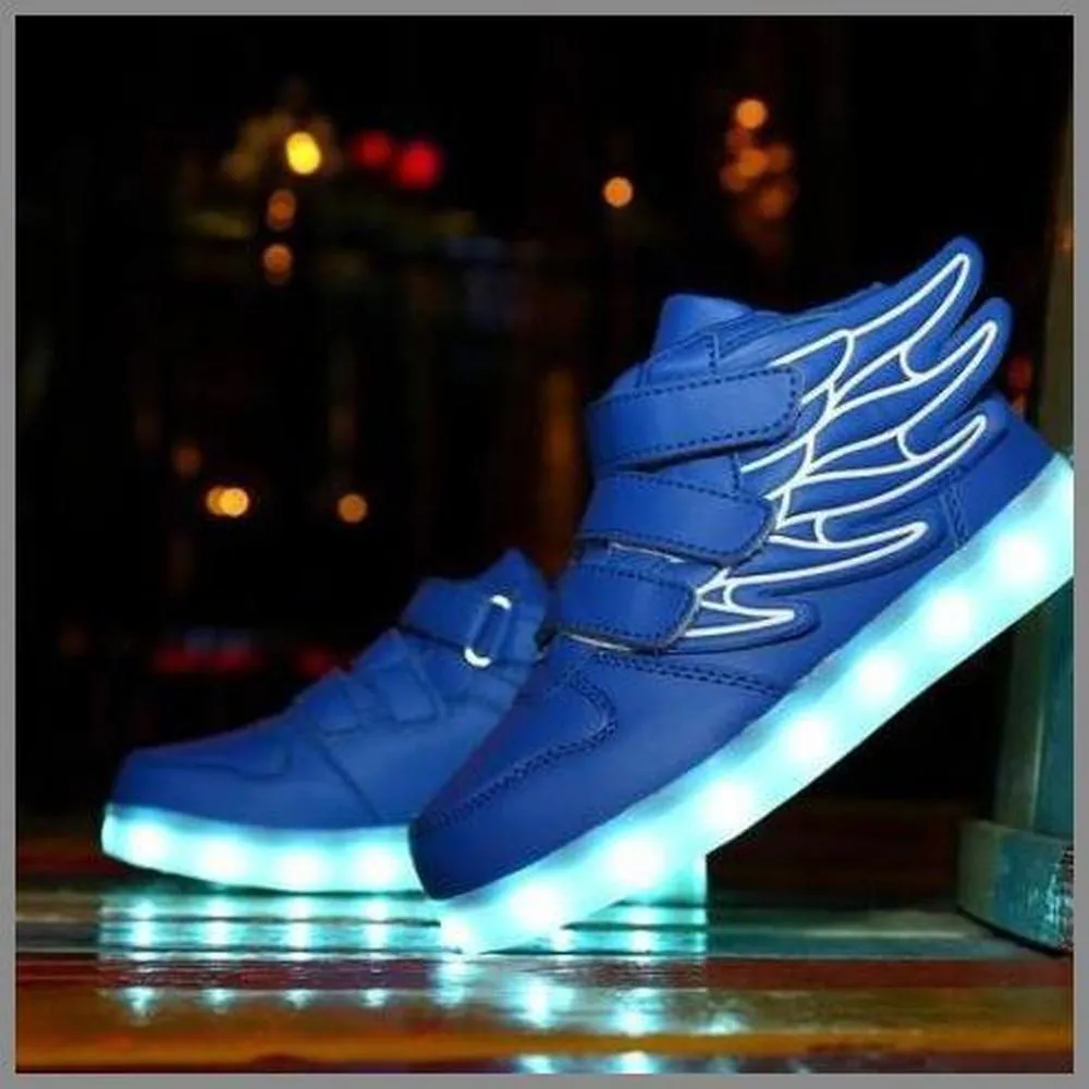 Led Shoes With Flying Straps For Kids - Blue | Kids Led Light Shoes  | Led Light Shoes For Girls & Boys