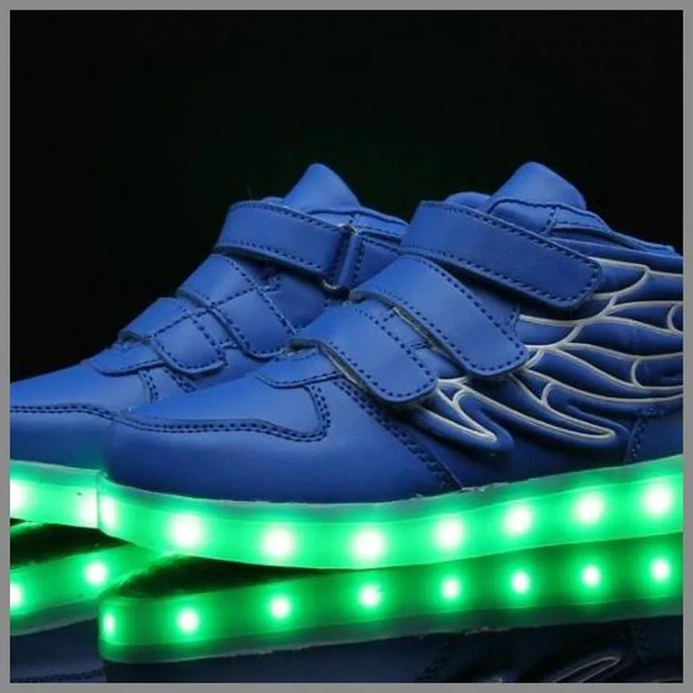 Led Shoes With Flying Straps For Kids - Blue | Kids Led Light Shoes  | Led Light Shoes For Girls & Boys