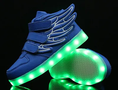 Led Shoes With Flying Straps For Kids - Blue | Kids Led Light Shoes  | Led Light Shoes For Girls & Boys