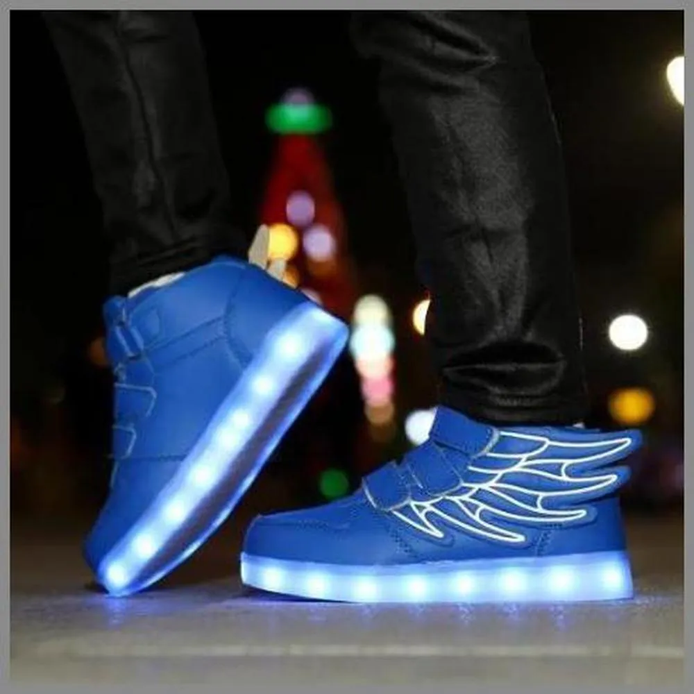 Led Shoes With Flying Straps For Kids - Blue | Kids Led Light Shoes  | Led Light Shoes For Girls & Boys