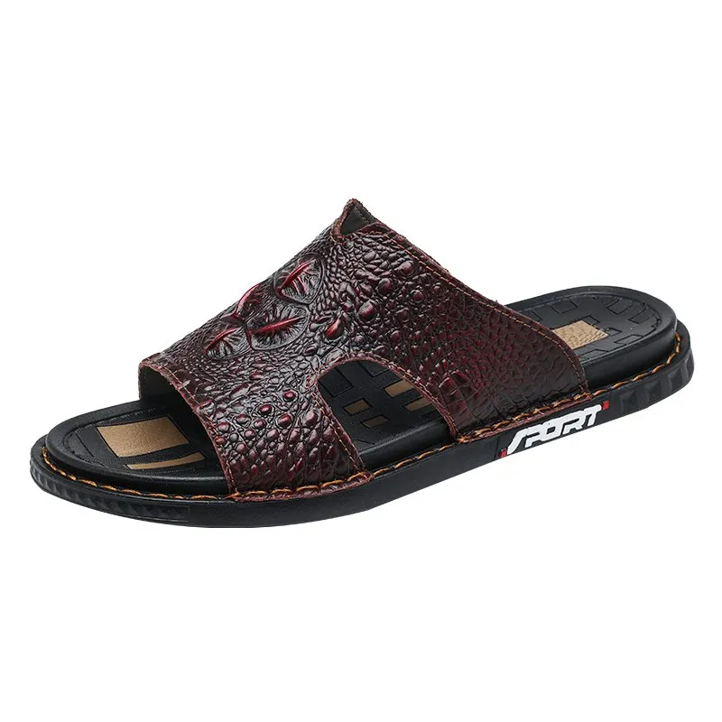 LuxeCroco Summer Chic Slip-On Slides