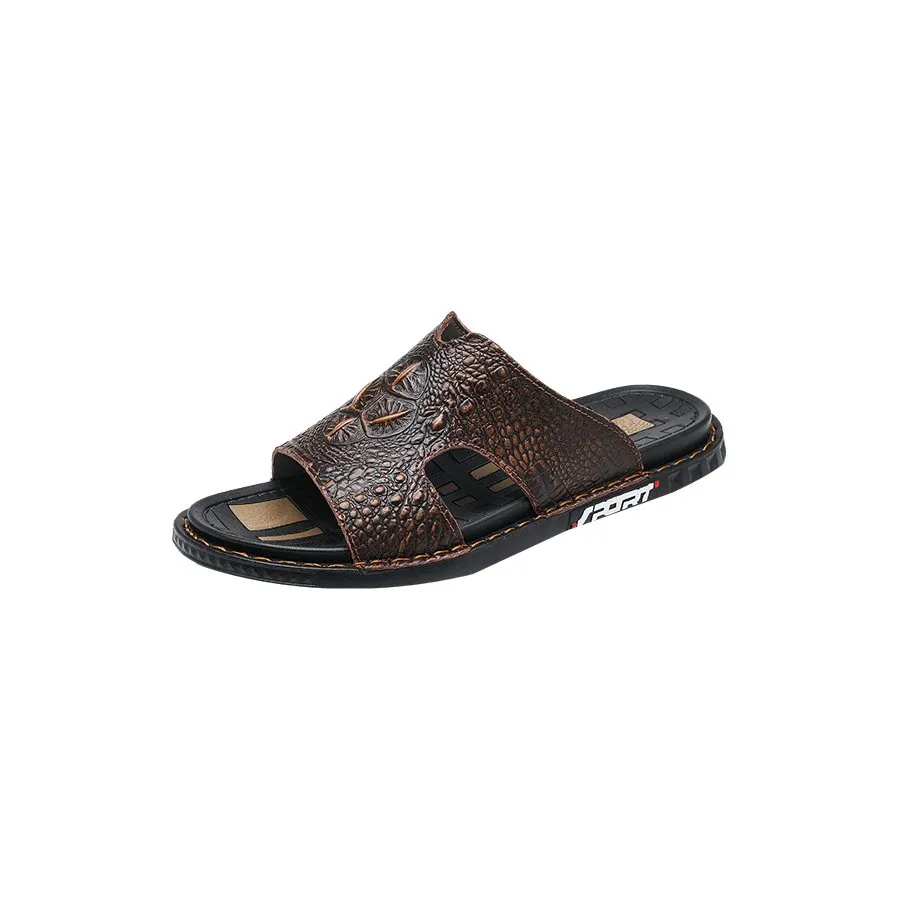 LuxeCroco Summer Chic Slip-On Slides