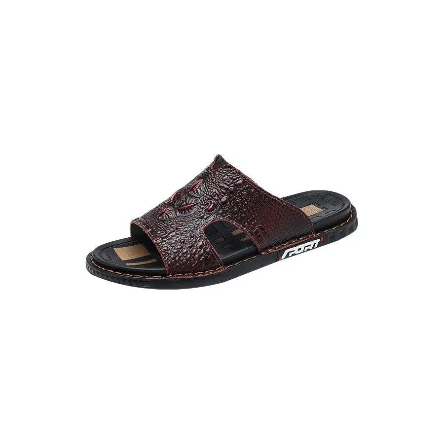 LuxeCroco Summer Chic Slip-On Slides