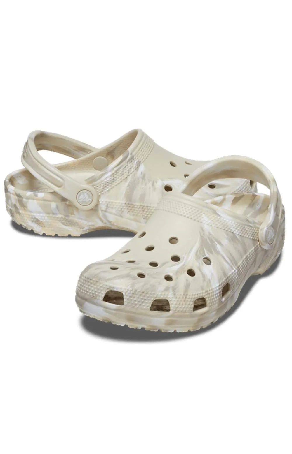 Marbled Comfort Clogs - Bone/Multi