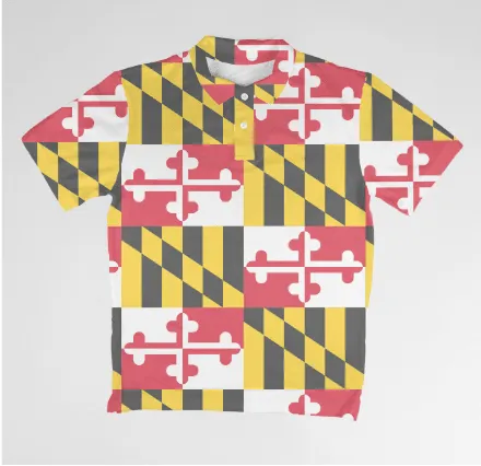 Maryland Flag / Golf Polo