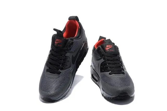 MAX 90 MID WNTR Grey Red Mens Running Shoes