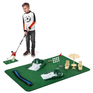 Mini Golfing Man Indoor Golf Kit  Golf Course Backyard Set  Complete Mini Golf