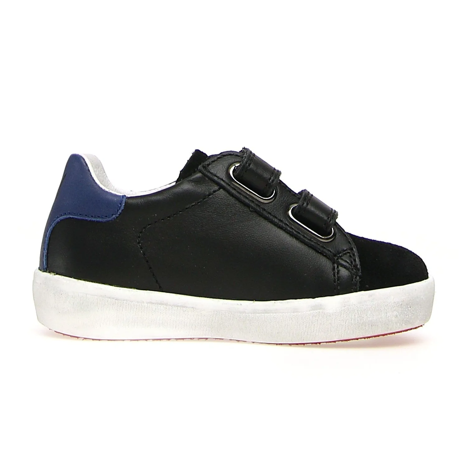 Naturino Girl's & Boy's Annie Vl Suede Calf Sneakers - Black/Pacific