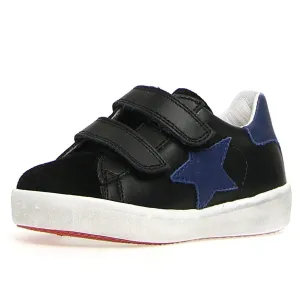 Naturino Girl's & Boy's Annie Vl Suede Calf Sneakers - Black/Pacific