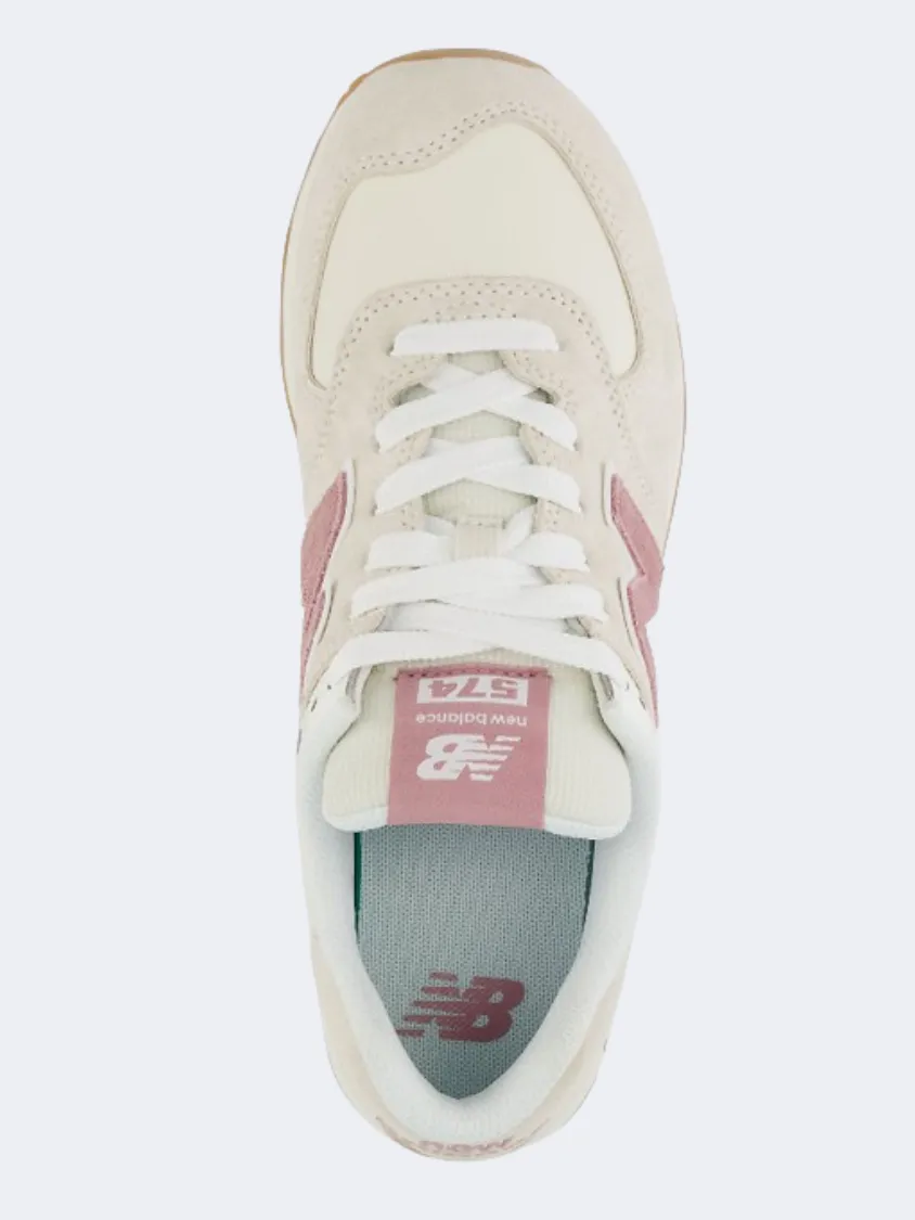 New Balance 574 Women Lifestyle Shoes Linen/ Rosewood