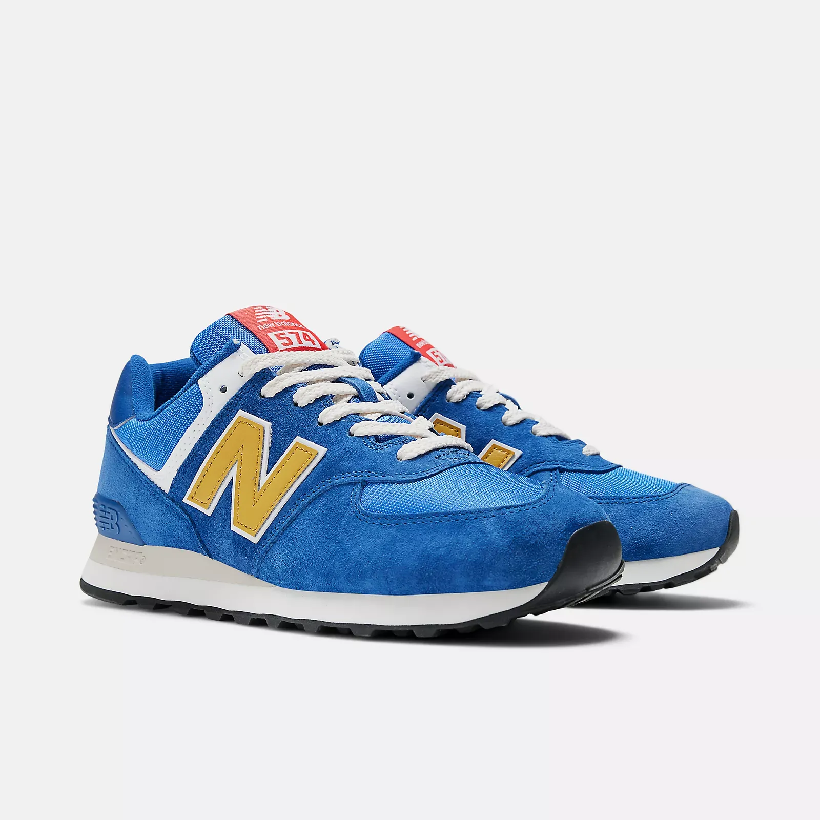 New Balance Men's 574 Shoes - Navy / Gold