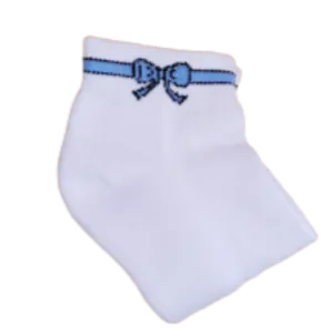 On The Tee Bow Socks - Blue