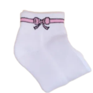 On The Tee Bow Socks - Pink