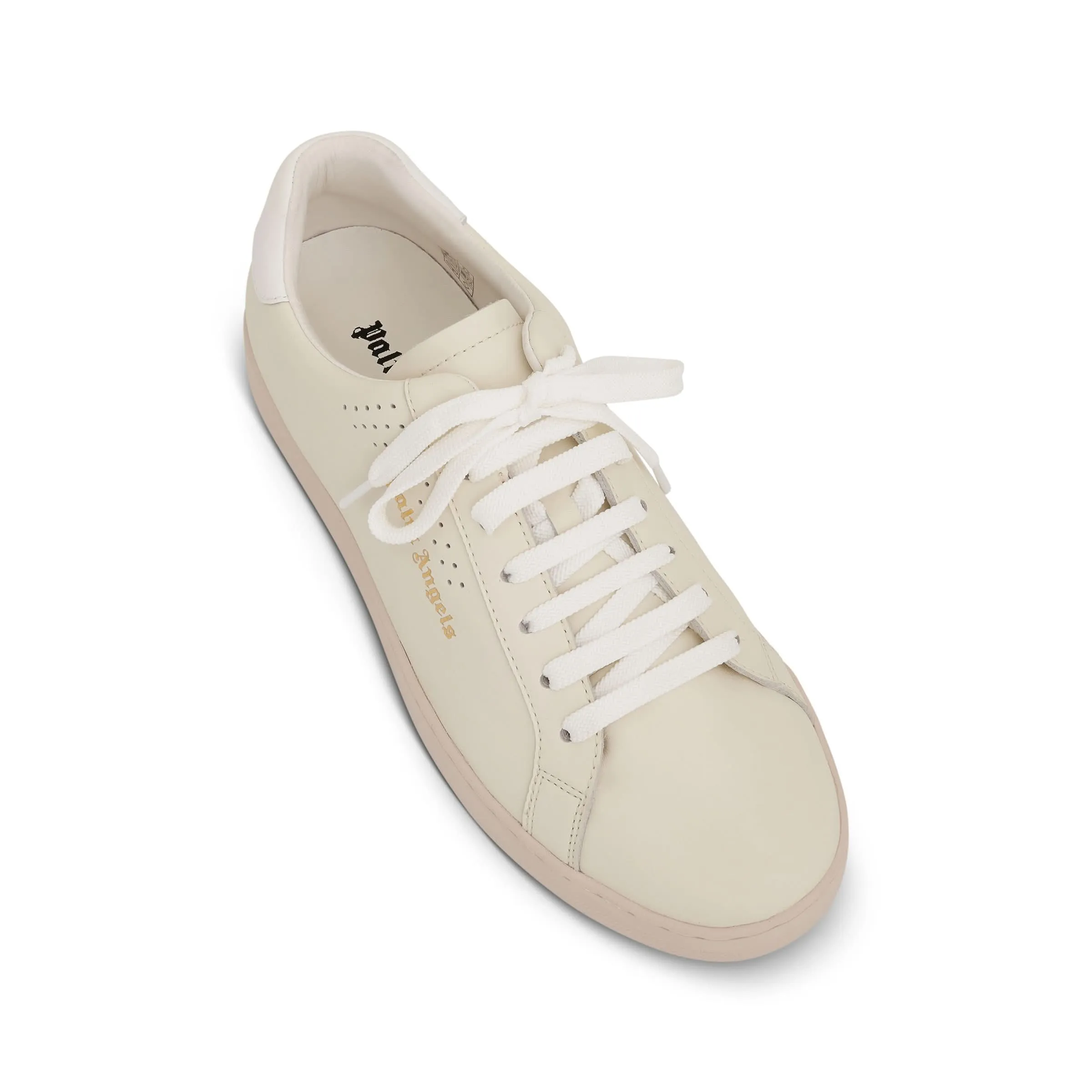 Palm 1 Leather Sneaker in Beige/White