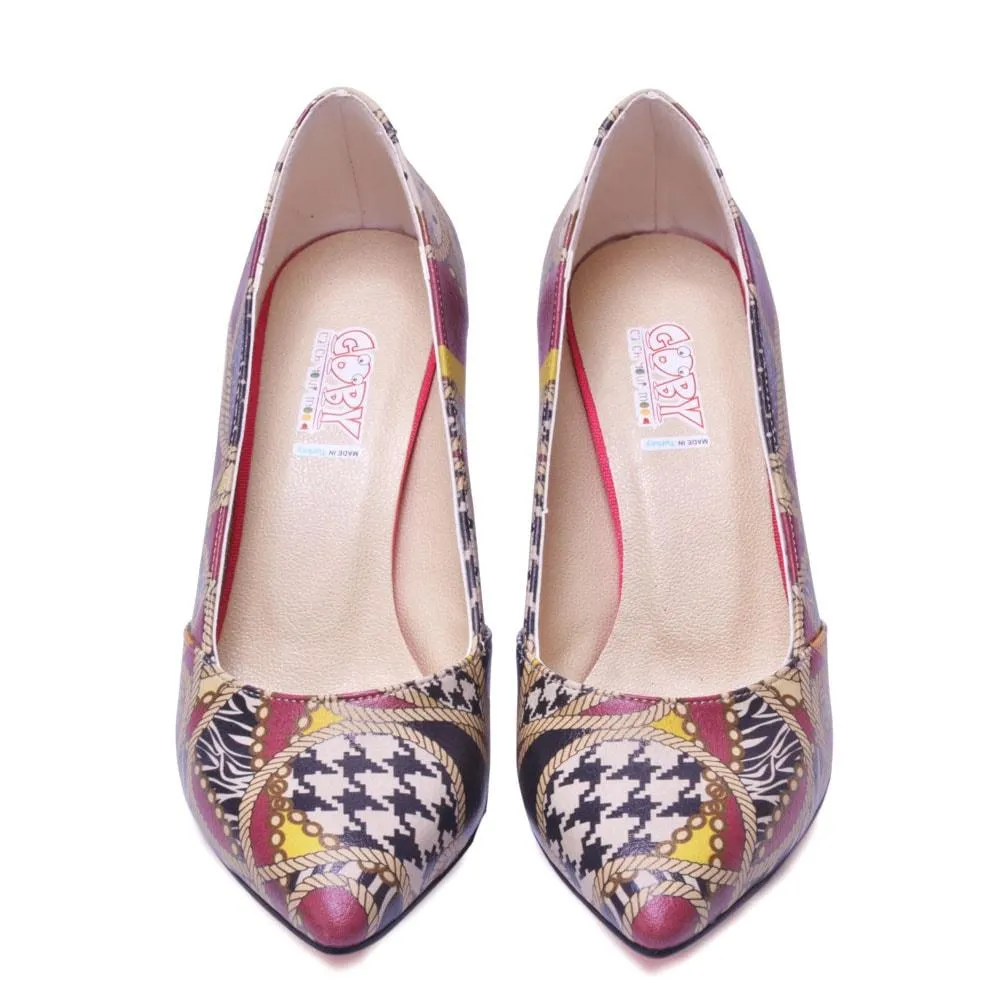 Pattern Heel Shoes STL3002