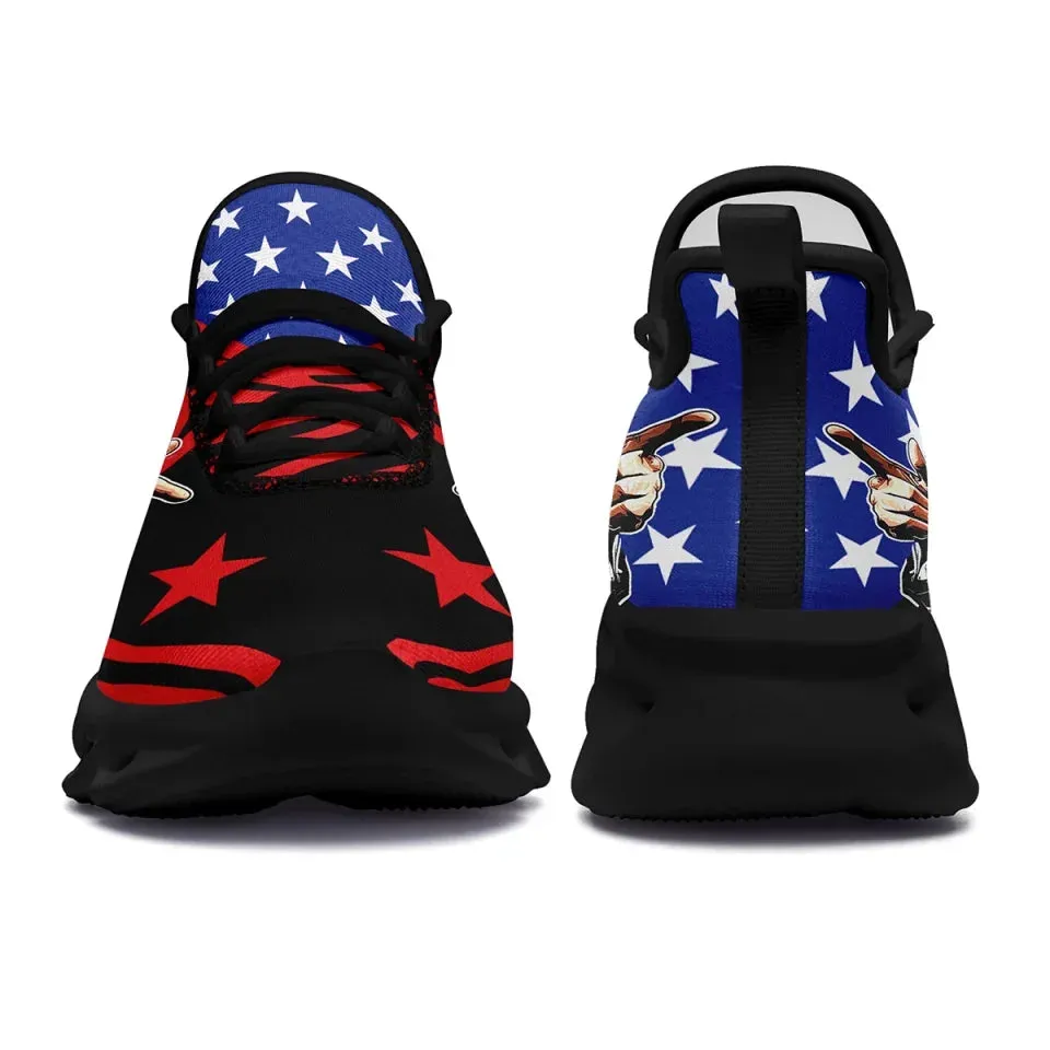 Personalized Trump Design Sneakers, Custom Trump 45-47 Shoes, Breathable and Comfortable Maxsoul Shoes