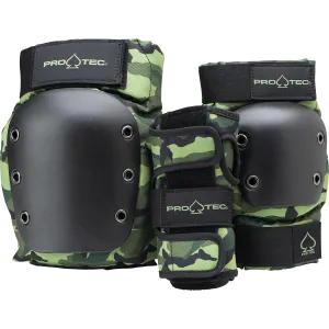 Protective Gear (Skate) - Pro-tec Jr. Street Gear 3-Pack - Open Back - Camo