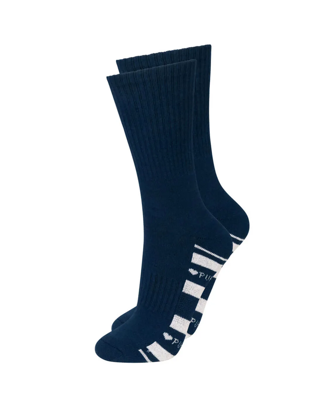 PURE GOLF 2 Pack Gilda Crew Socks - Navy