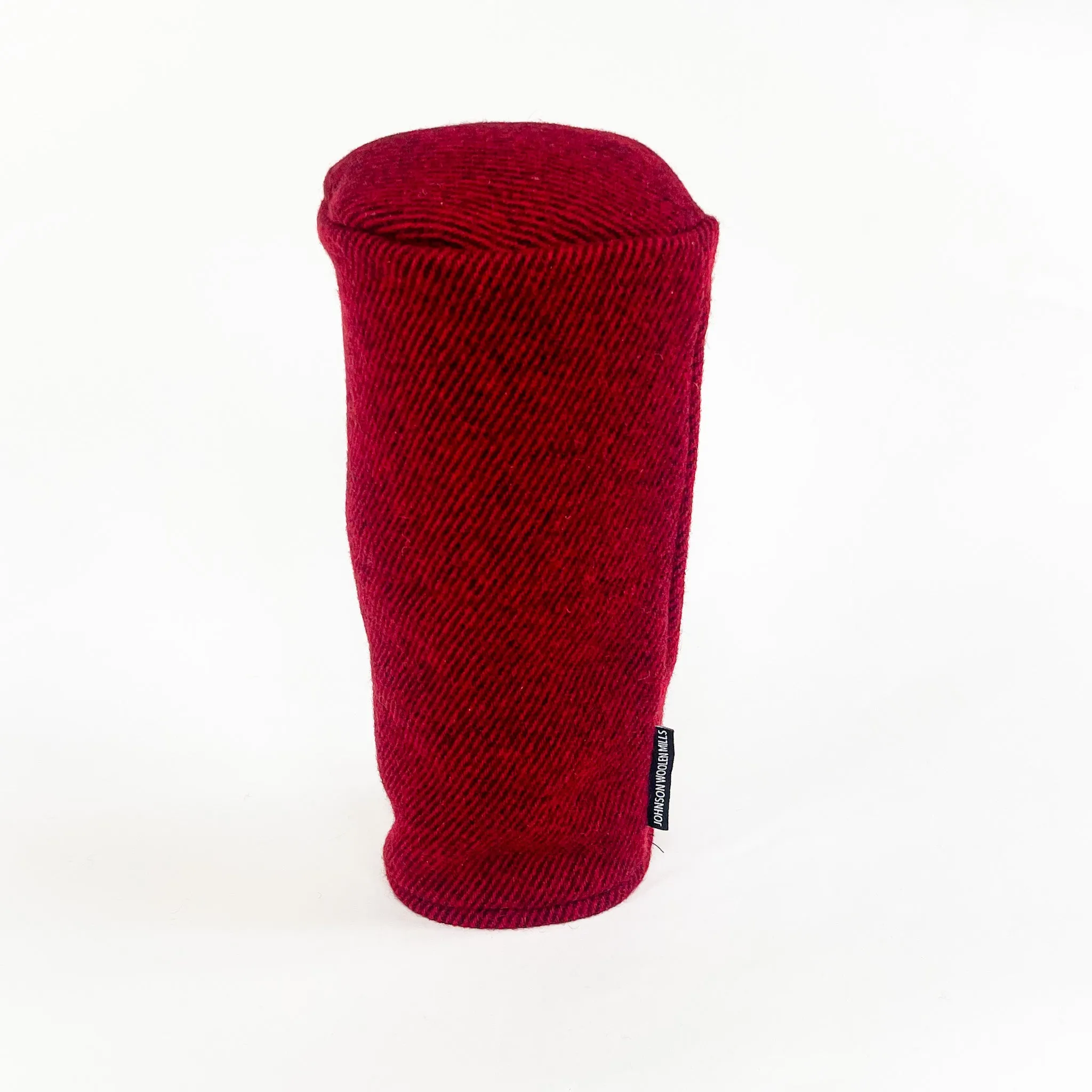 Red Twill Wool Headcover