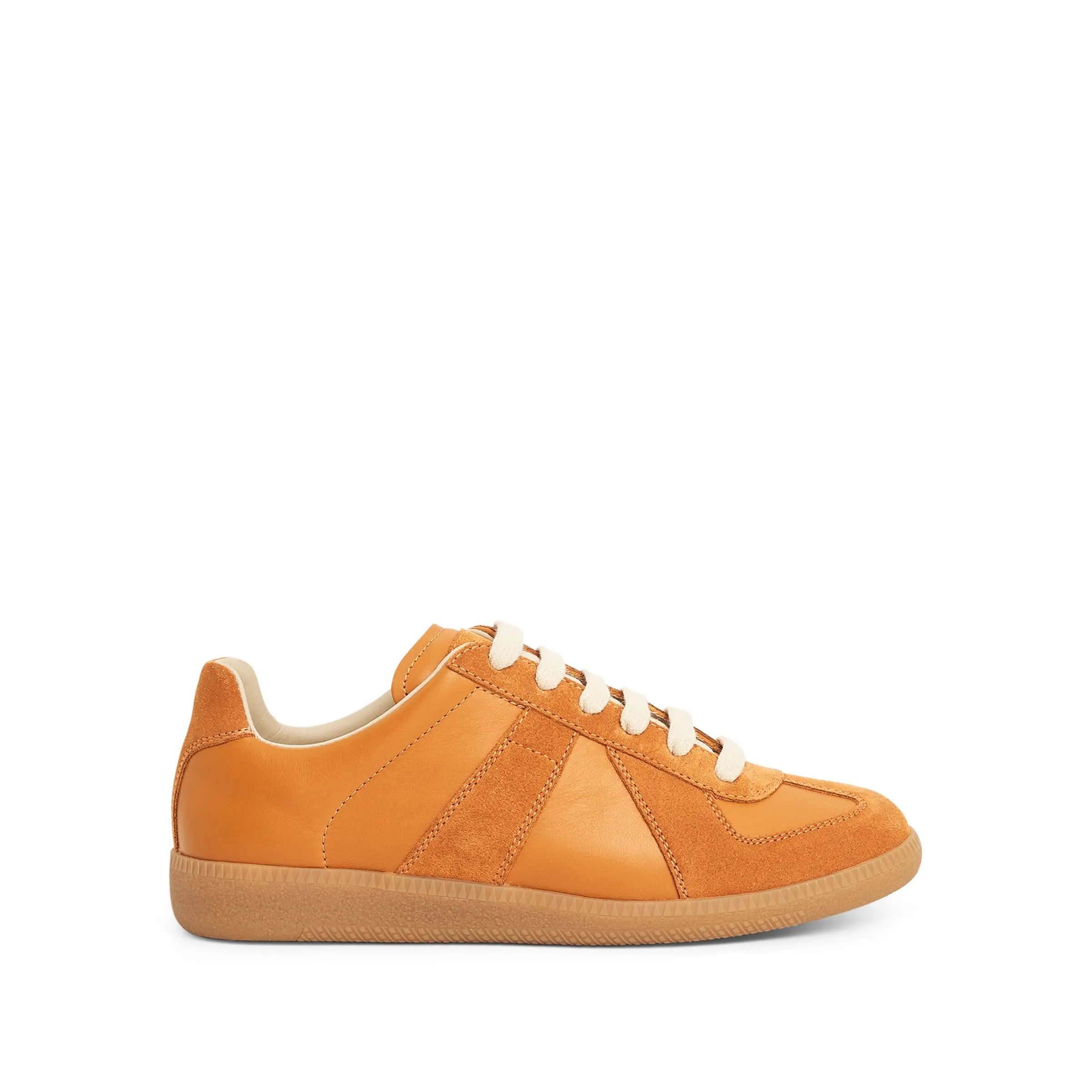 Replica Leather Sneaker in Mustard