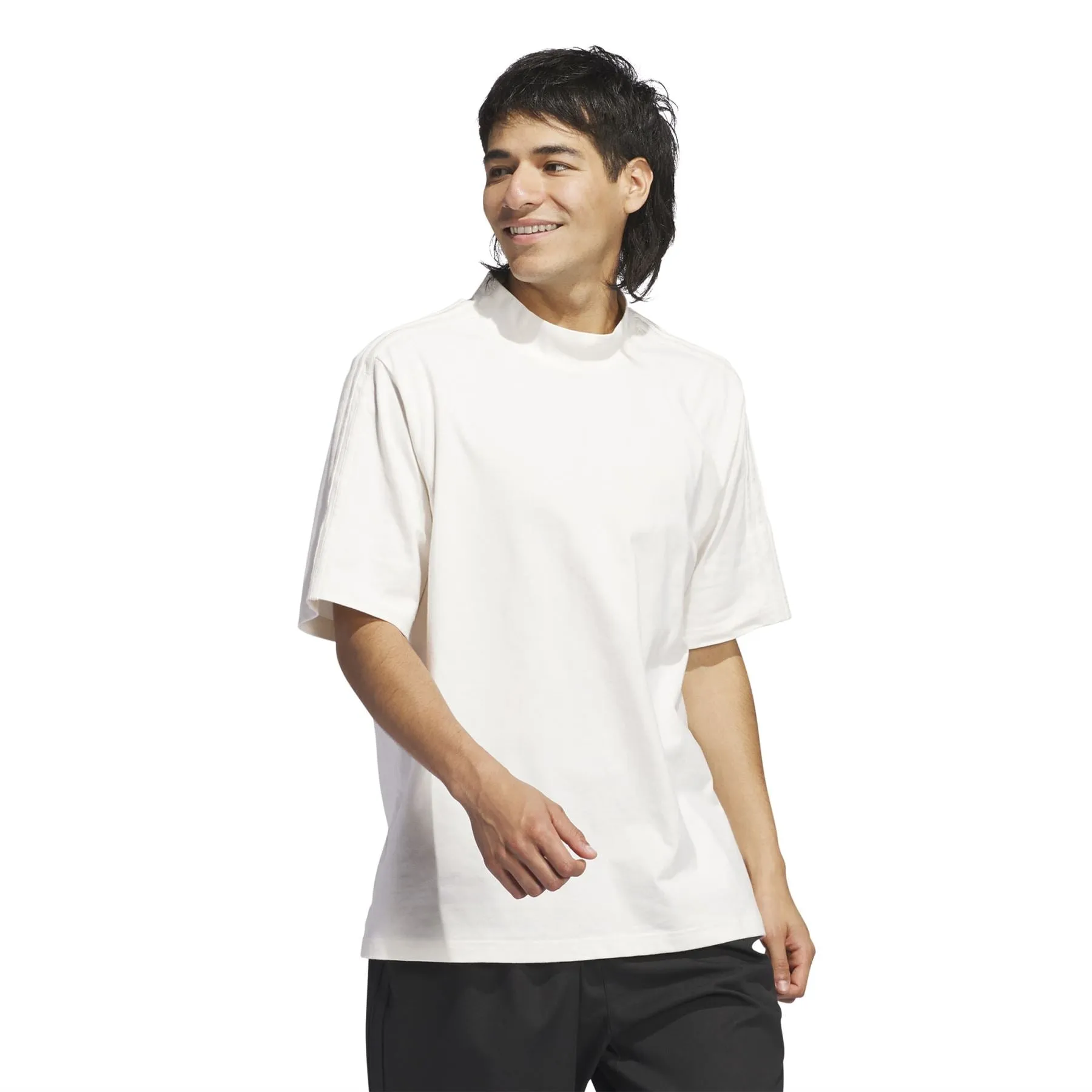 Rolling Links Skate Mock Neck Polo White - 2024