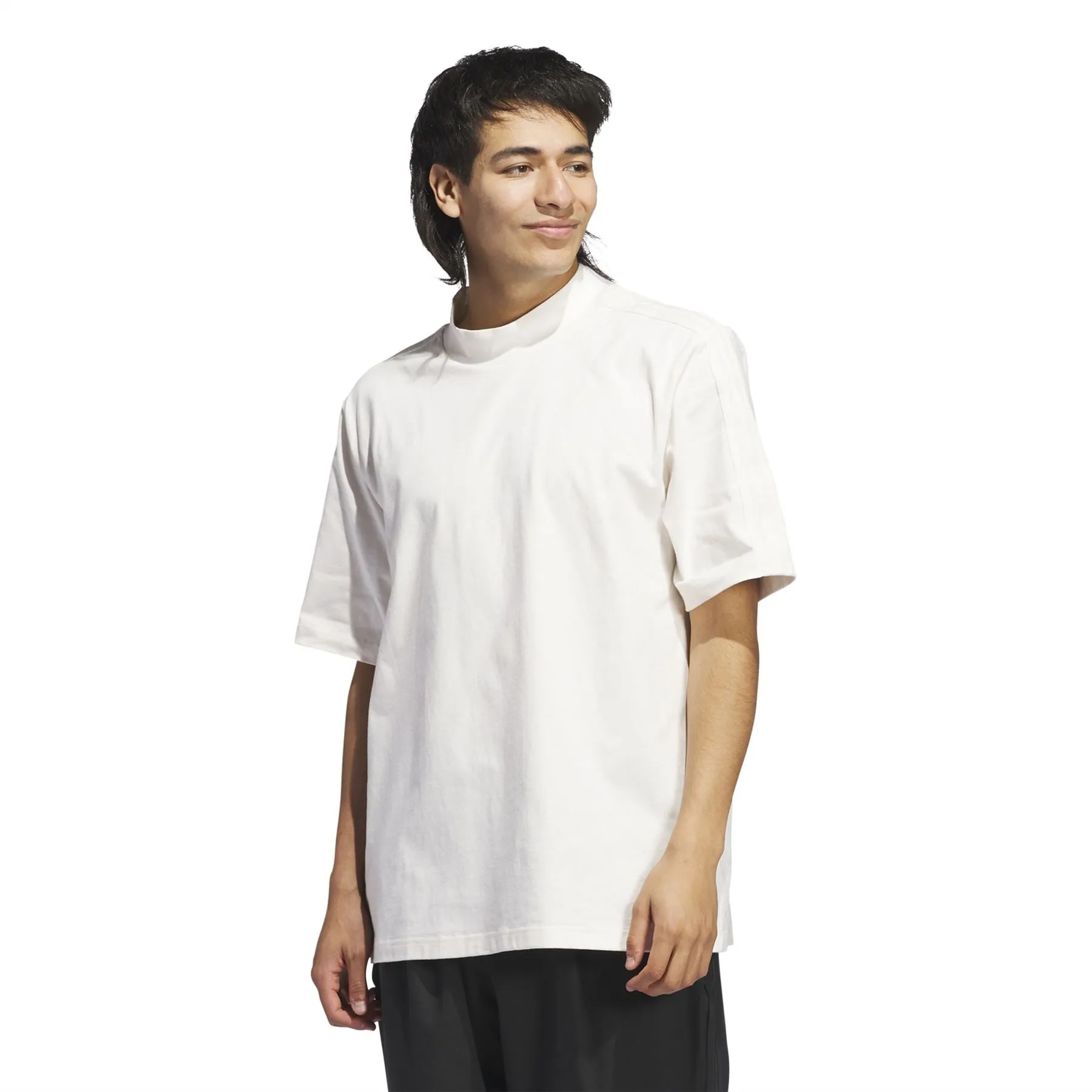 Rolling Links Skate Mock Neck Polo White - 2024