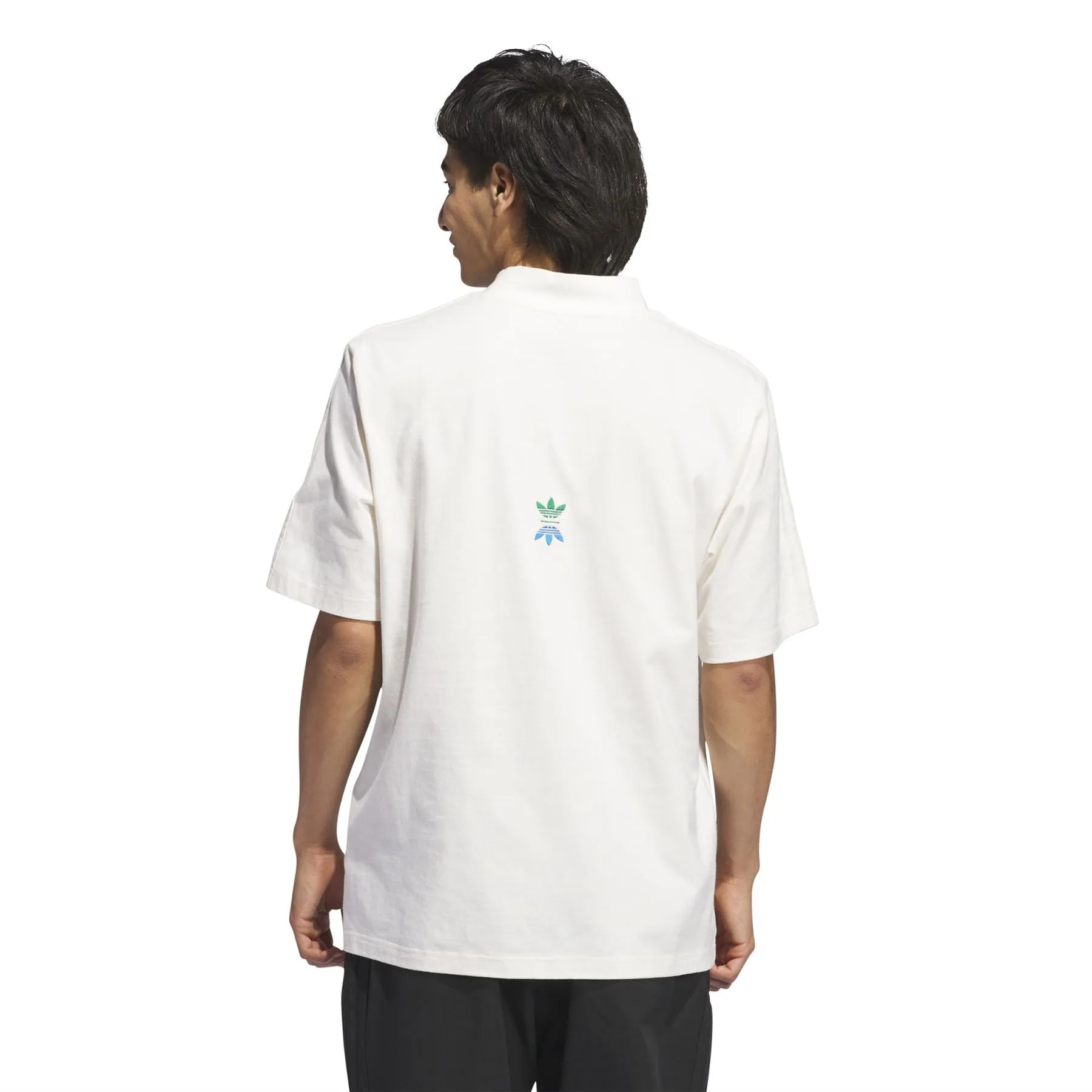 Rolling Links Skate Mock Neck Polo White - 2024