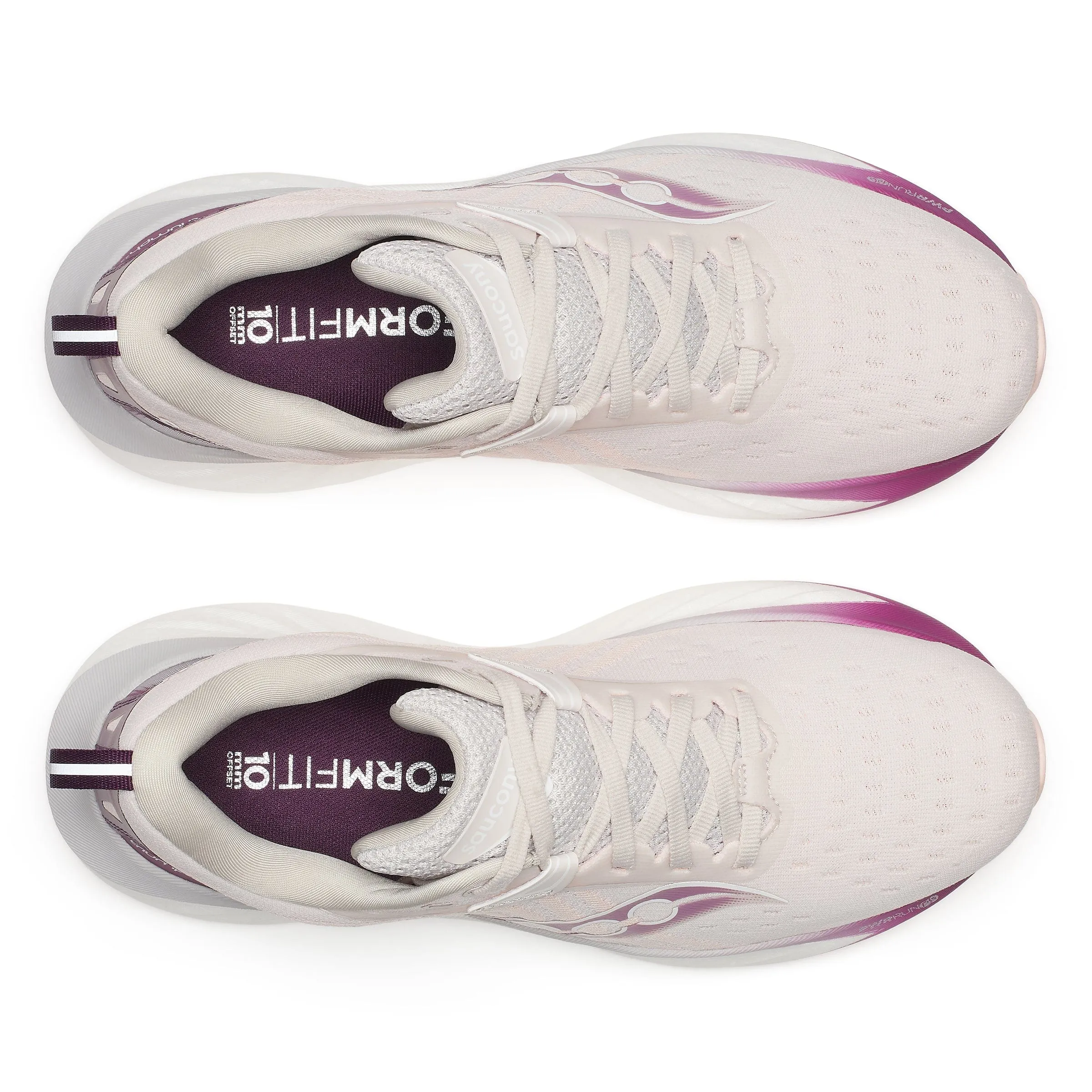 Saucony Women's Triumph 22 Running Shoes in Moon/Eggplant AW24