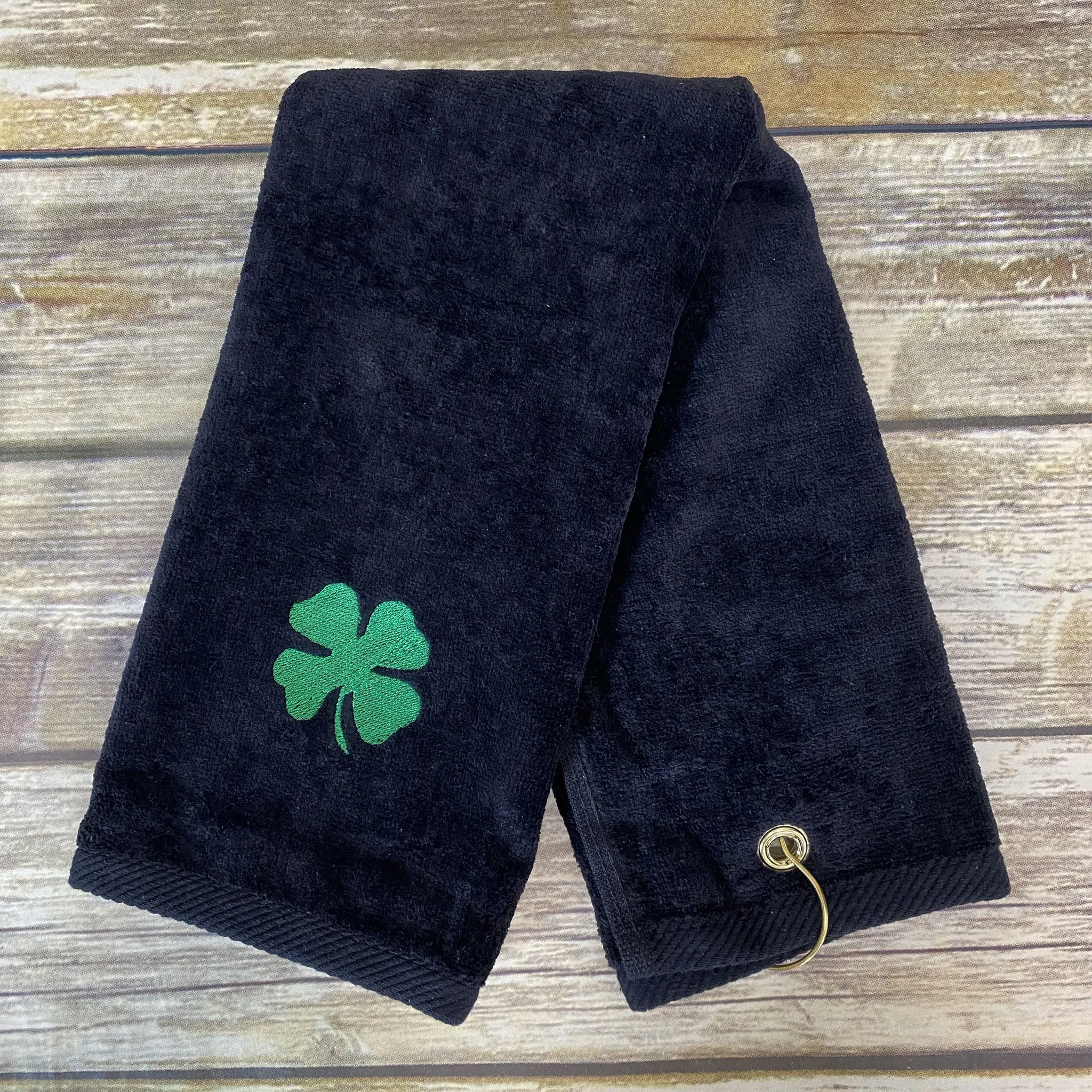 Shamrock Embroidered Golf Towel