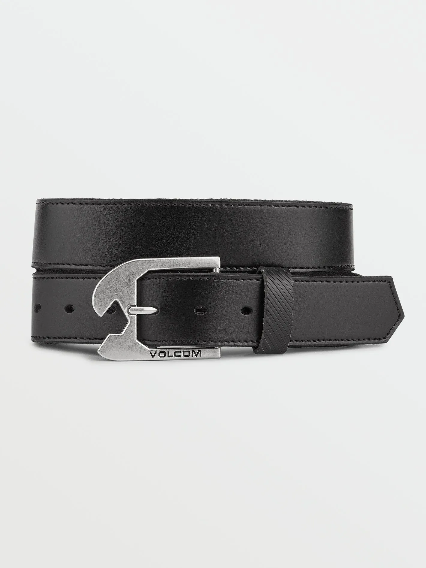 Skully Leather Belt - Black