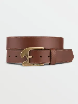 Skully Leather Belt - Brown