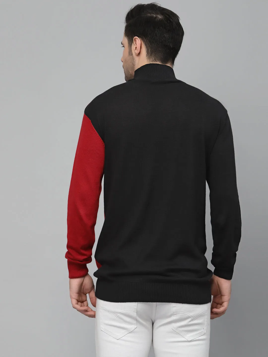 Style Quotient Men Black Colourblocked Sweatshirt