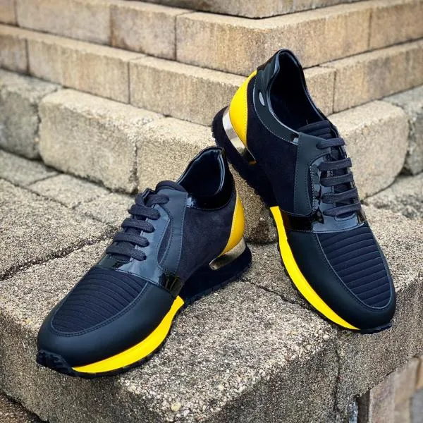 The Magura Black & Yellow Leather Men Sneaker Final Sale!