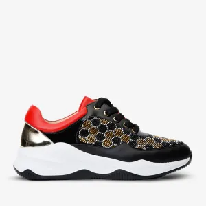 The Opuwo Black & Gold Glitter Women Sneaker