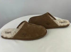 UGG Men's Tan Scuff House Slippers Shearling Sheepskin Nice Size 12