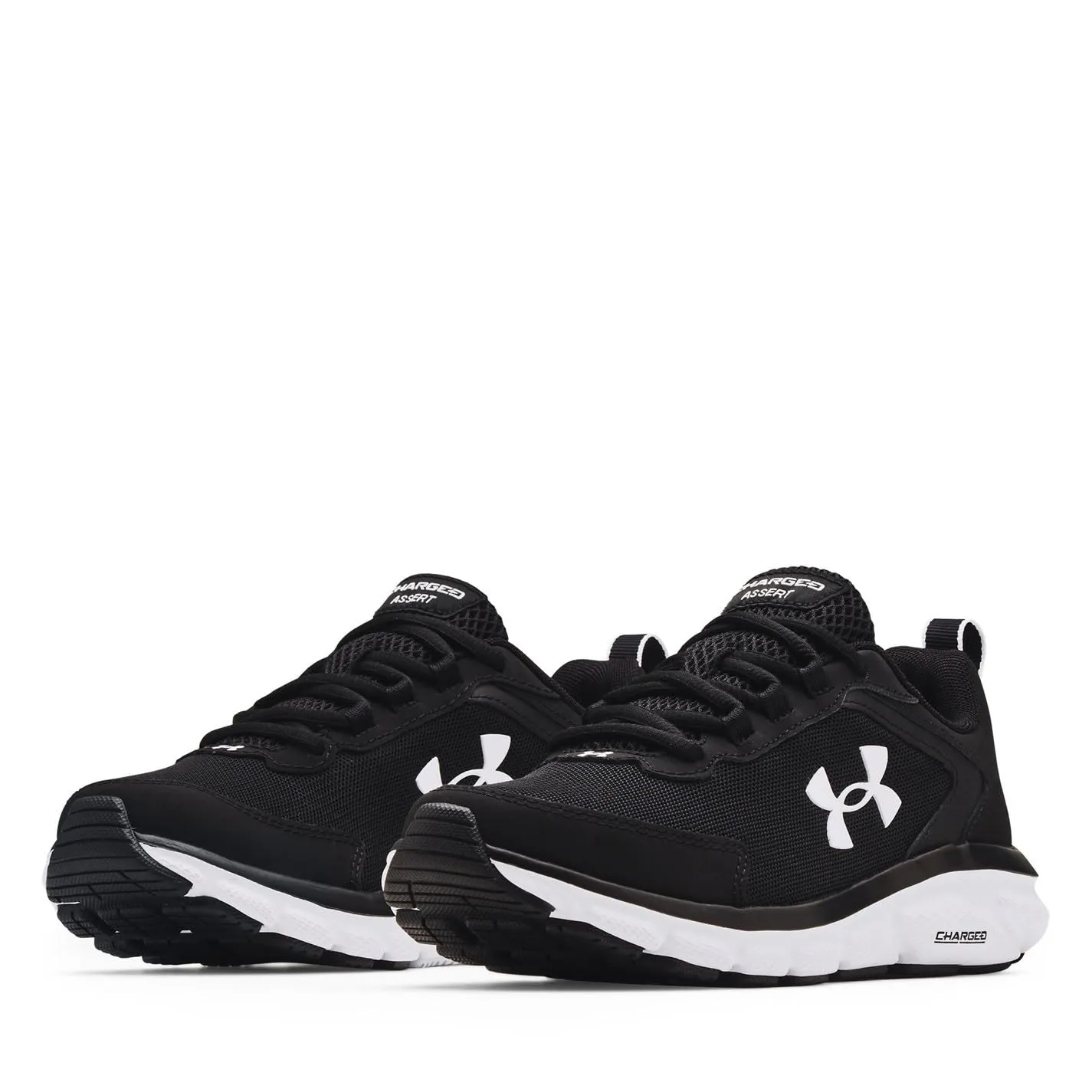 Under Armour Women's Charged Assert 9, Black/White, 10 US