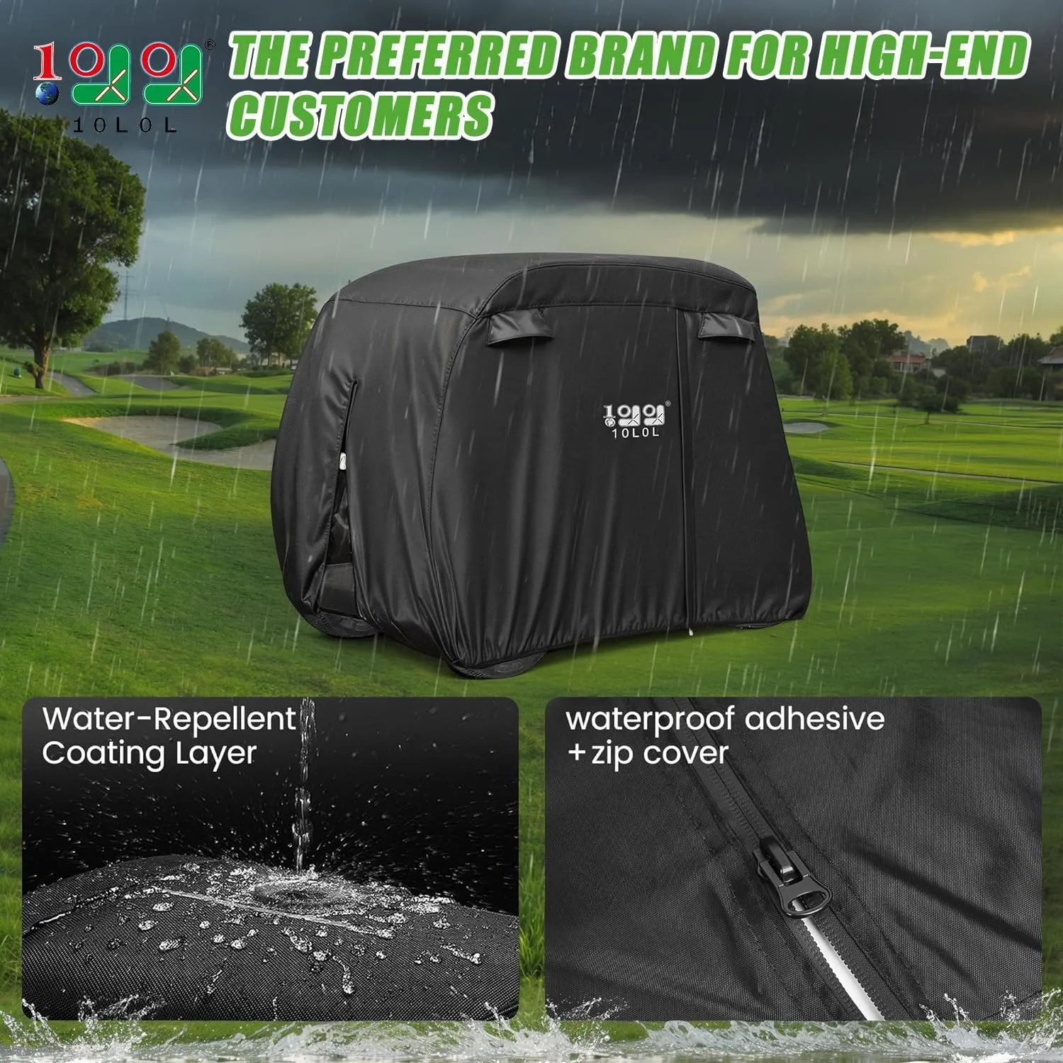 Universal Golf Cart Cover All Weather Winter Cover - 10L0L