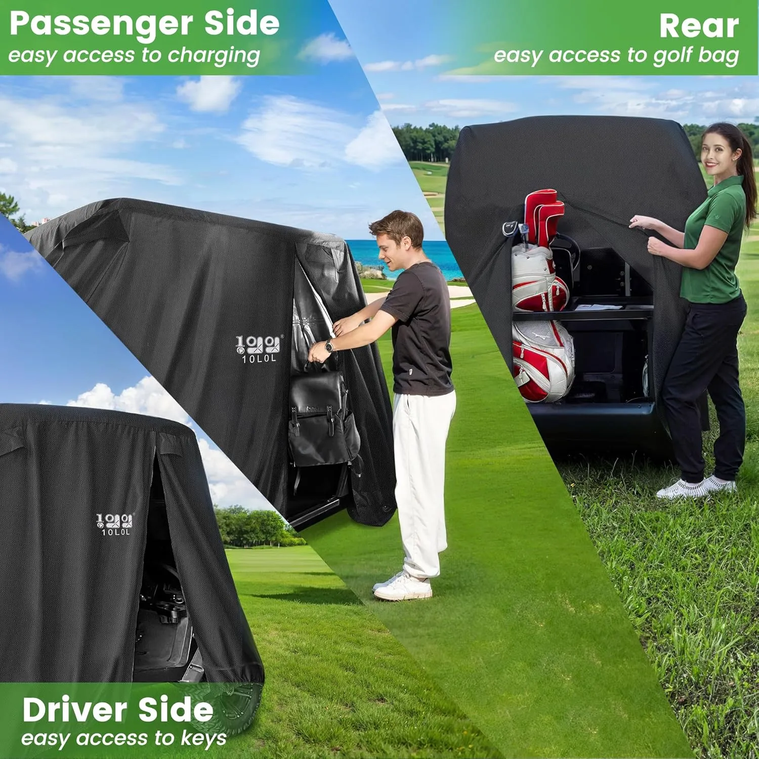 Universal Golf Cart Cover All Weather Winter Cover - 10L0L