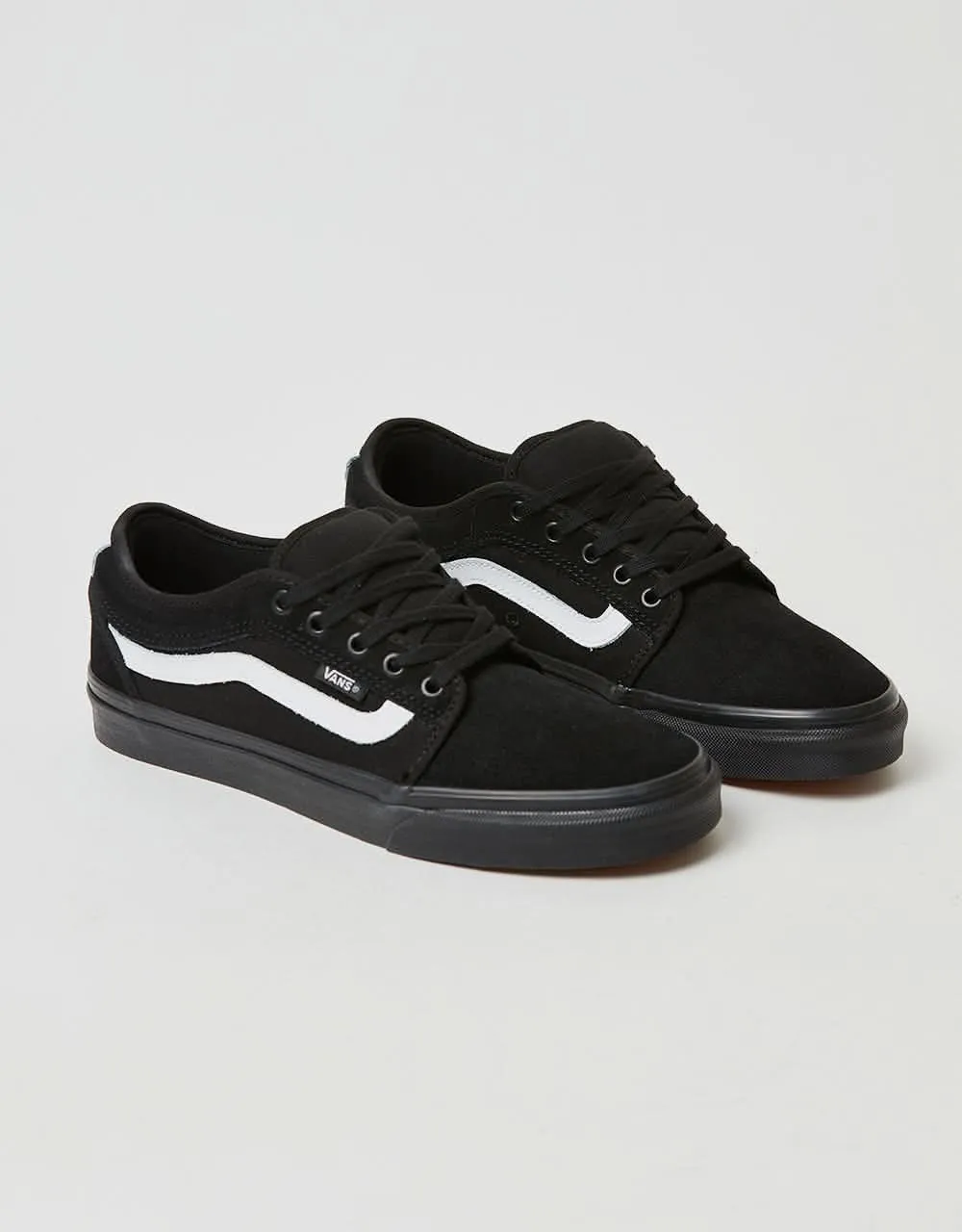 Vans Chukka Sidestripe Skate Shoes -  Black/Black/White