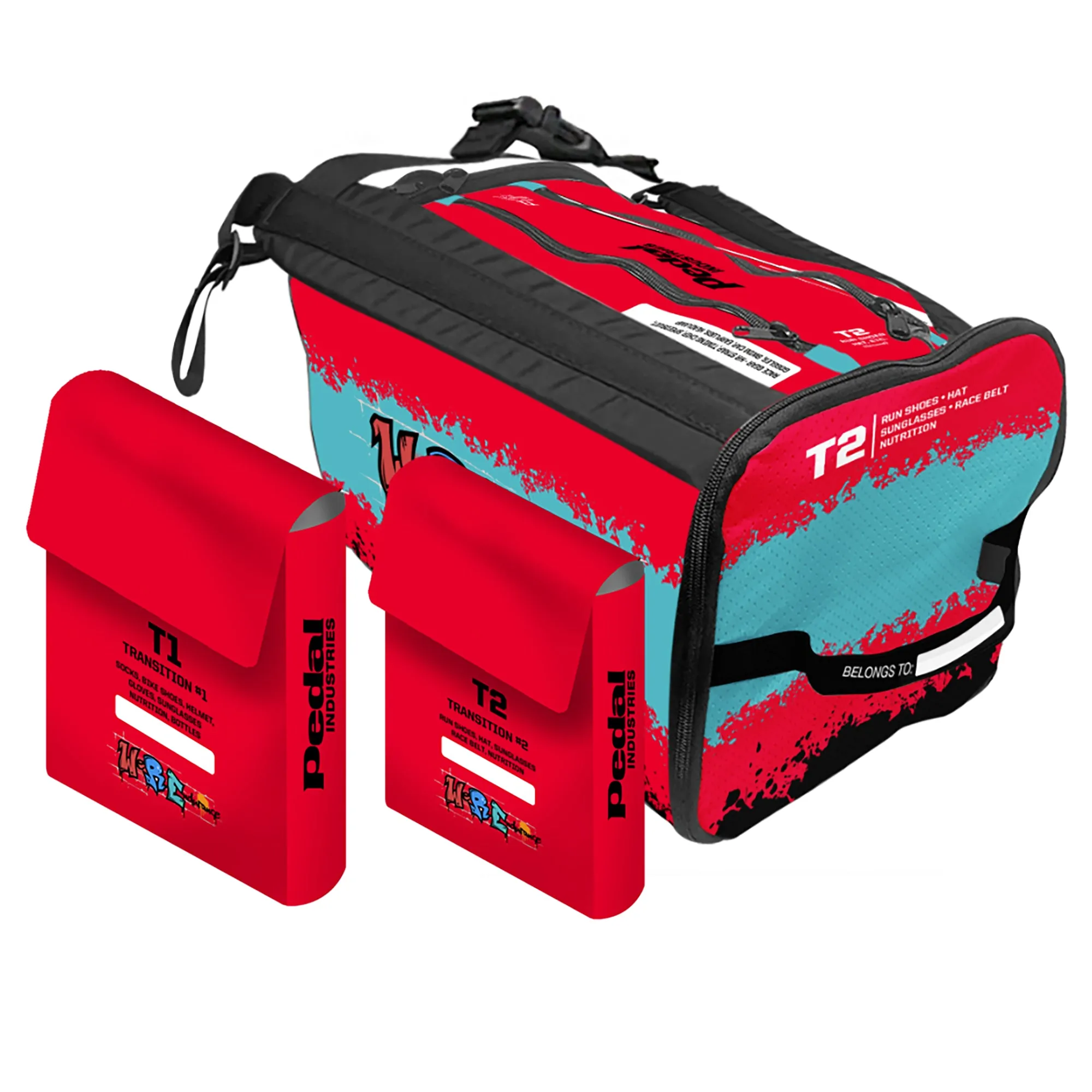 WeREndurance Athletes 2024 TRIATHLON SPECIFIC RaceDay Bag RED