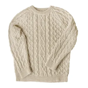 Winter White Woollen Cable Knit Jumper