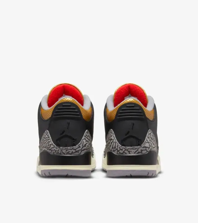 WMNS Air Jordan 3 Retro Black Fire Red Metallic Gold CK9246-067