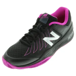 Women's 1006 2A Width Tennis Shoes Black and Pink