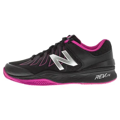 Women's 1006 2A Width Tennis Shoes Black and Pink