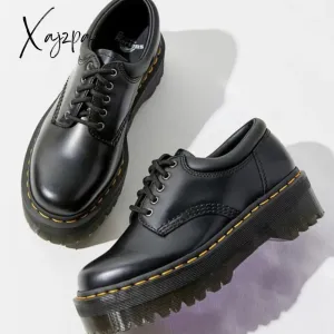 Xajzpa - Martens 8053 Leather Platform Casual Shoes Dr Womans shoes 5-eye style Heightening shoes Fashion casual shoes