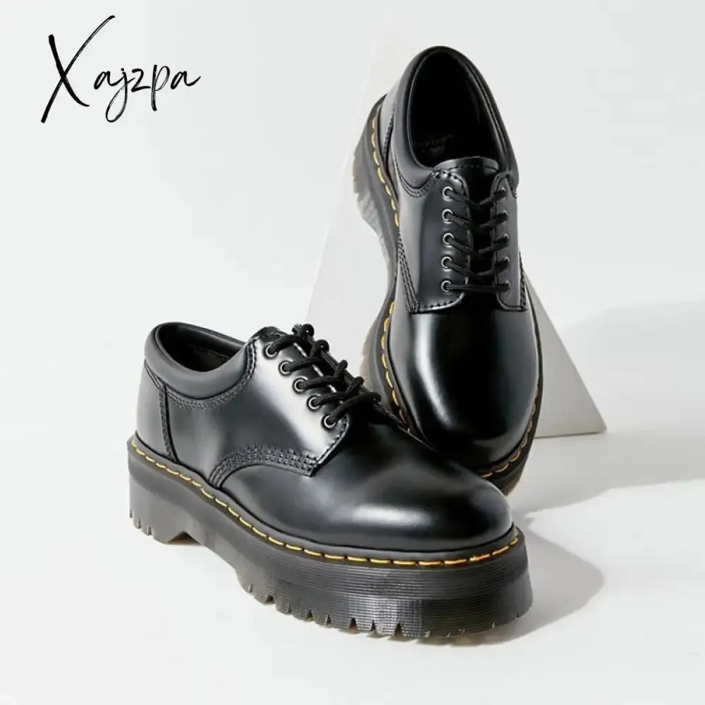 Xajzpa - Martens 8053 Leather Platform Casual Shoes Dr Womans shoes 5-eye style Heightening shoes Fashion casual shoes