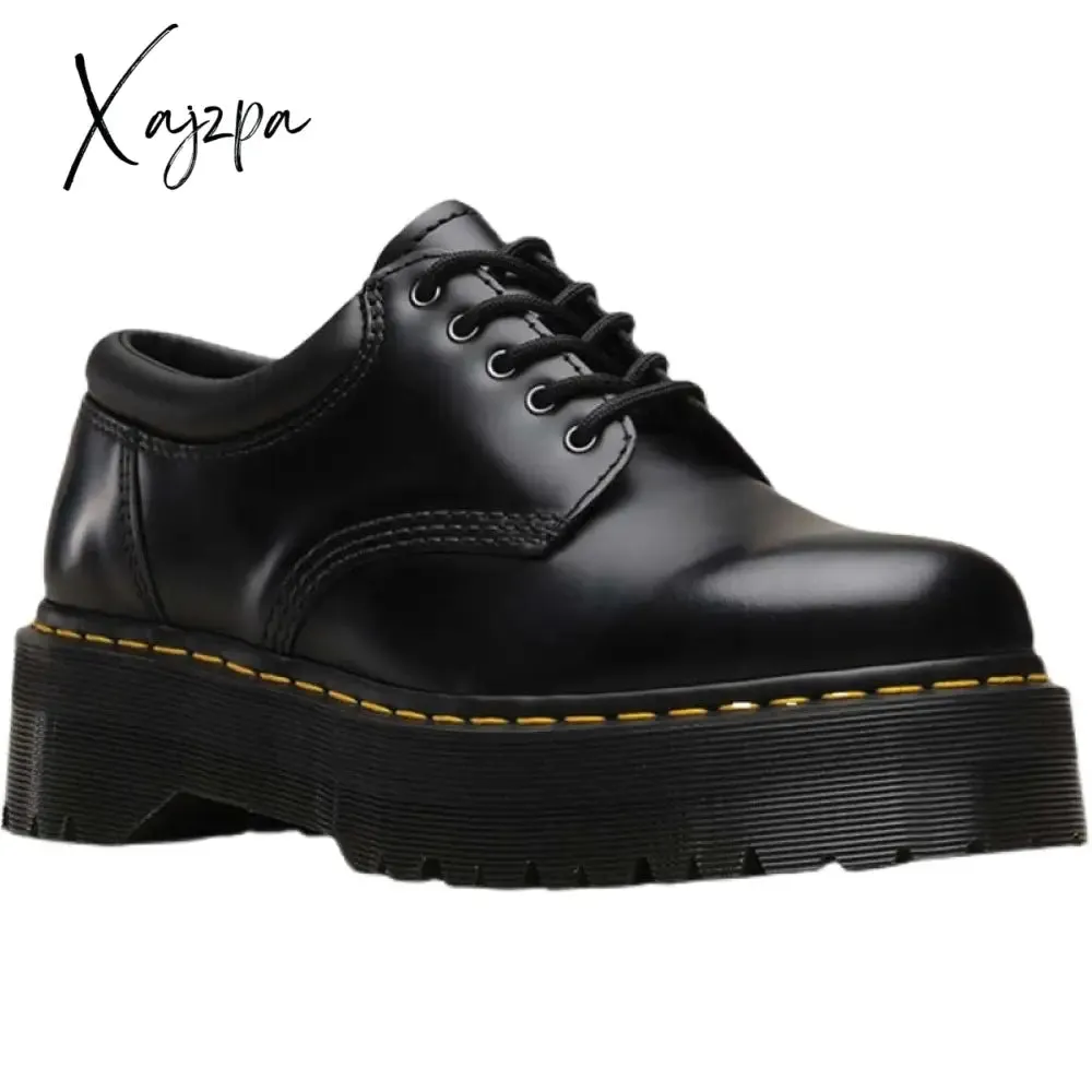 Xajzpa - Martens 8053 Leather Platform Casual Shoes Dr Womans shoes 5-eye style Heightening shoes Fashion casual shoes